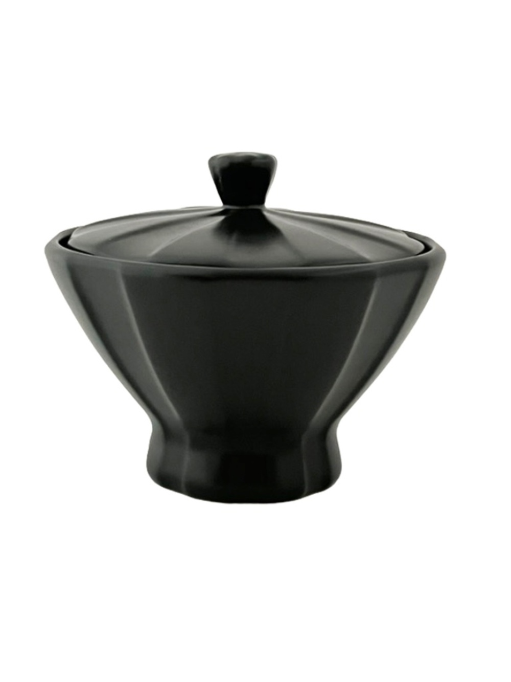 Raya Lidded dish designed by UMBRA by Jonathan Adler, Matte Black
